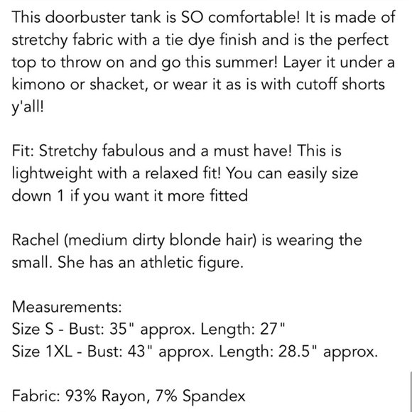 Zenana green tie-dye flowy tank size M - Picture 8 of 10